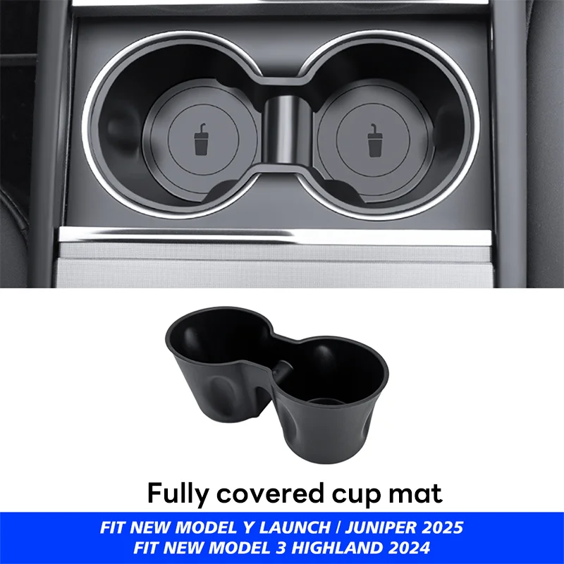 TEKSY 1/2/3/4/6/7/8pcs For Tesla New Model Y 2025 2026 Juniper ABS with Silicone Non-slip Mat Console & Armrest Storage Box