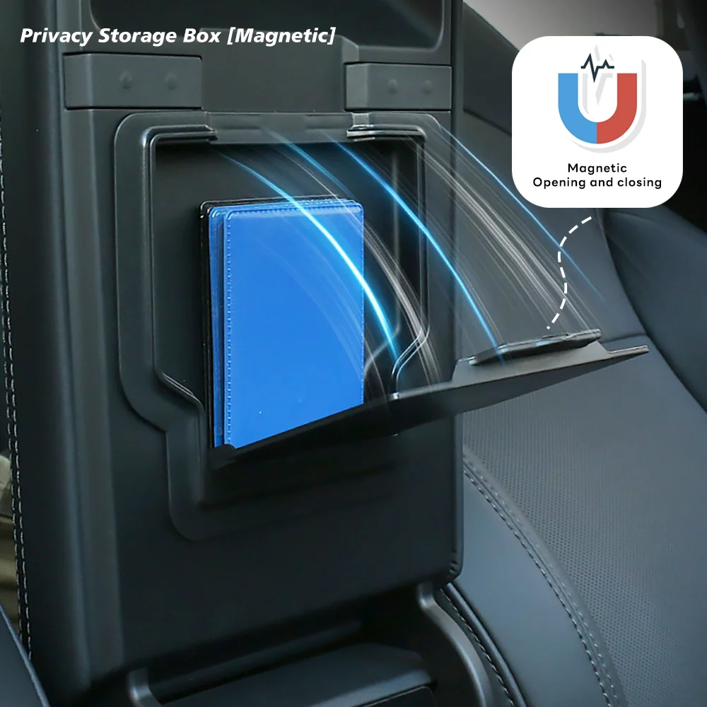 TEKSY 1/2/3/4/6/7/8pcs For Tesla New Model Y 2025 2026 Juniper ABS with Silicone Non-slip Mat Console & Armrest Storage Box