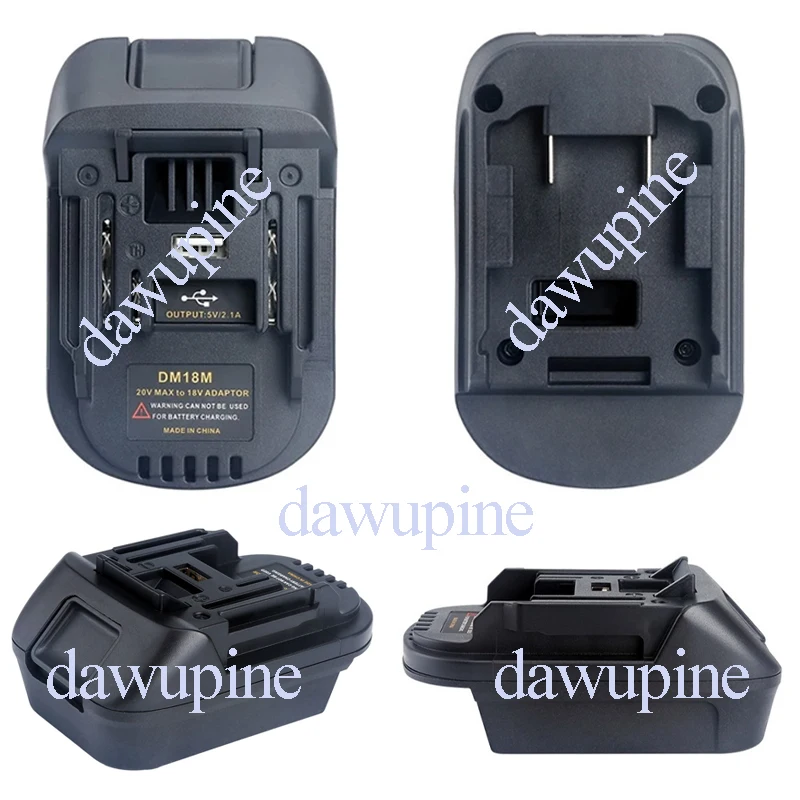 DM18M Converter Adapter For Milwaukee For M18 For Dewalt 20V Li-ion Battery For Makita 18V Power Tools USB Power Bank Charger
