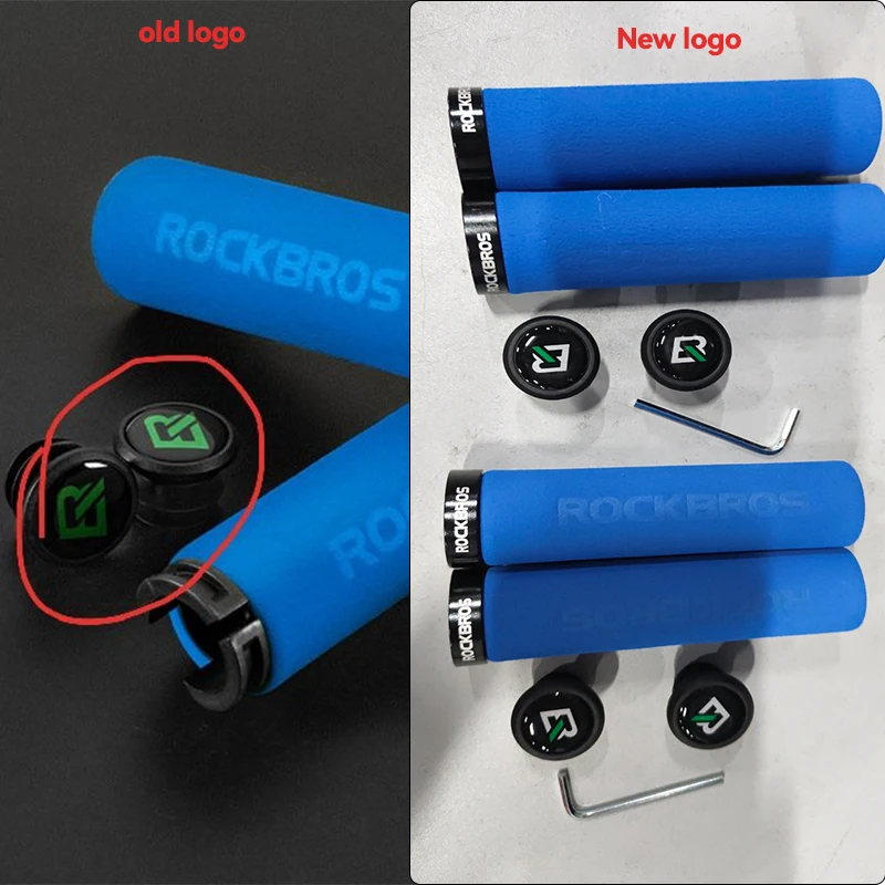ROCKBROS Cycling Grips Anti-skid Shockproof Sponge Handlebar Grips MTB Road Bike Grips Ultraight Cycling Handlebars
