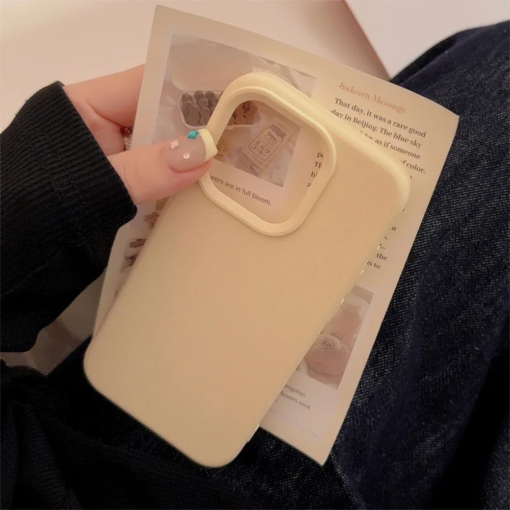 Dopamine-Inspired Silicone Solid Color Simple Fashion Phone Case for iPhone 18 17 Pro 16 Plus 16 18 Pro Max 15 14 13 12 11 Cover