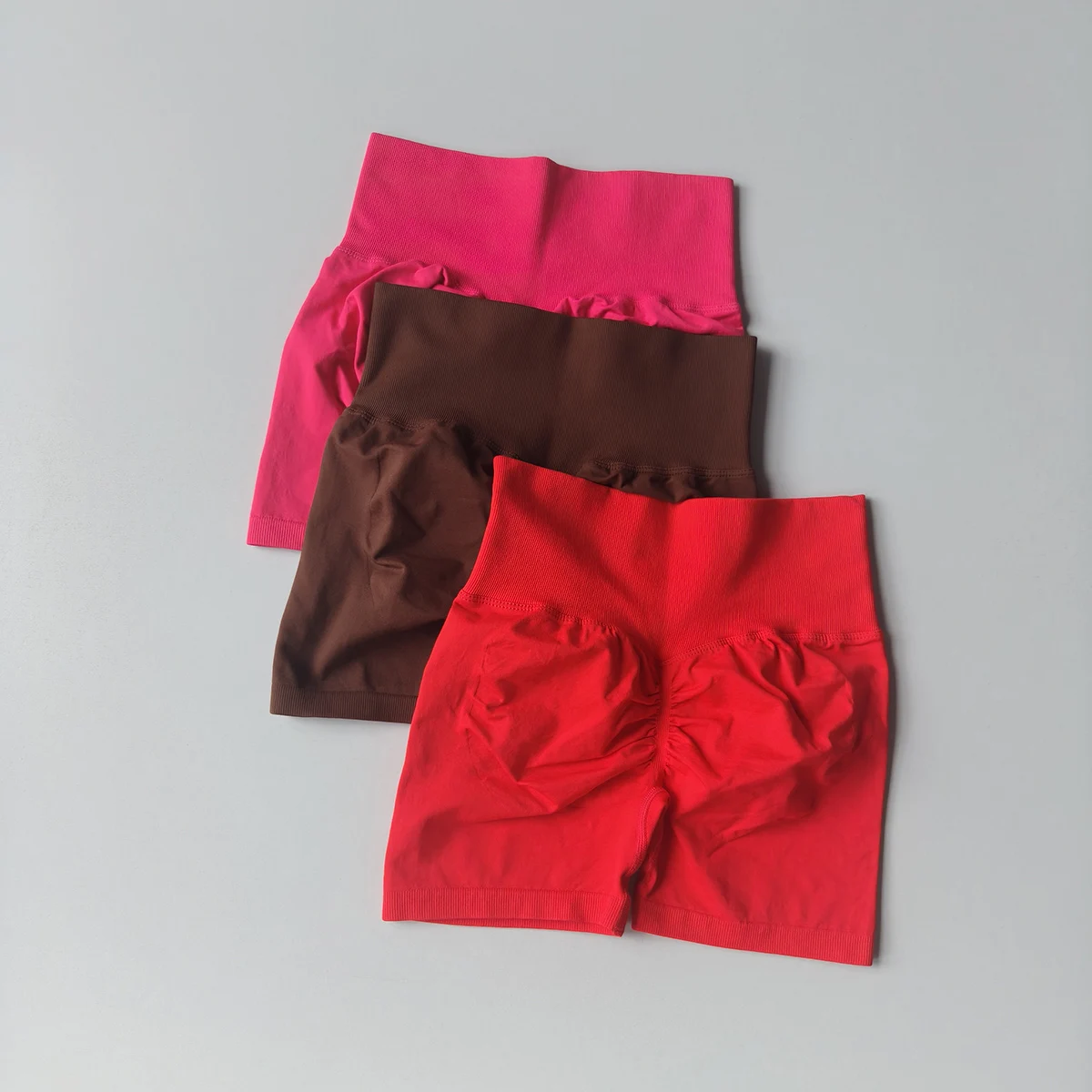 Summer High-Waist Women's Yoga Shorts Breathable Fitness Shorts Butt Lift Sports Running Cycling Push-Up Workout Gym Shorts