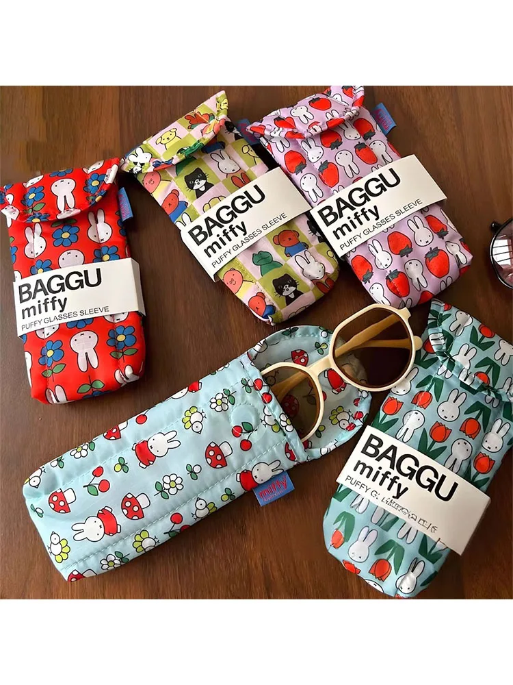 Kawaii Miffy Glasses Storage Bag Cute Rabbit Sunglasses Cartoon Sunglasses Protective Bag with Magnetic Attraction Gift Toy