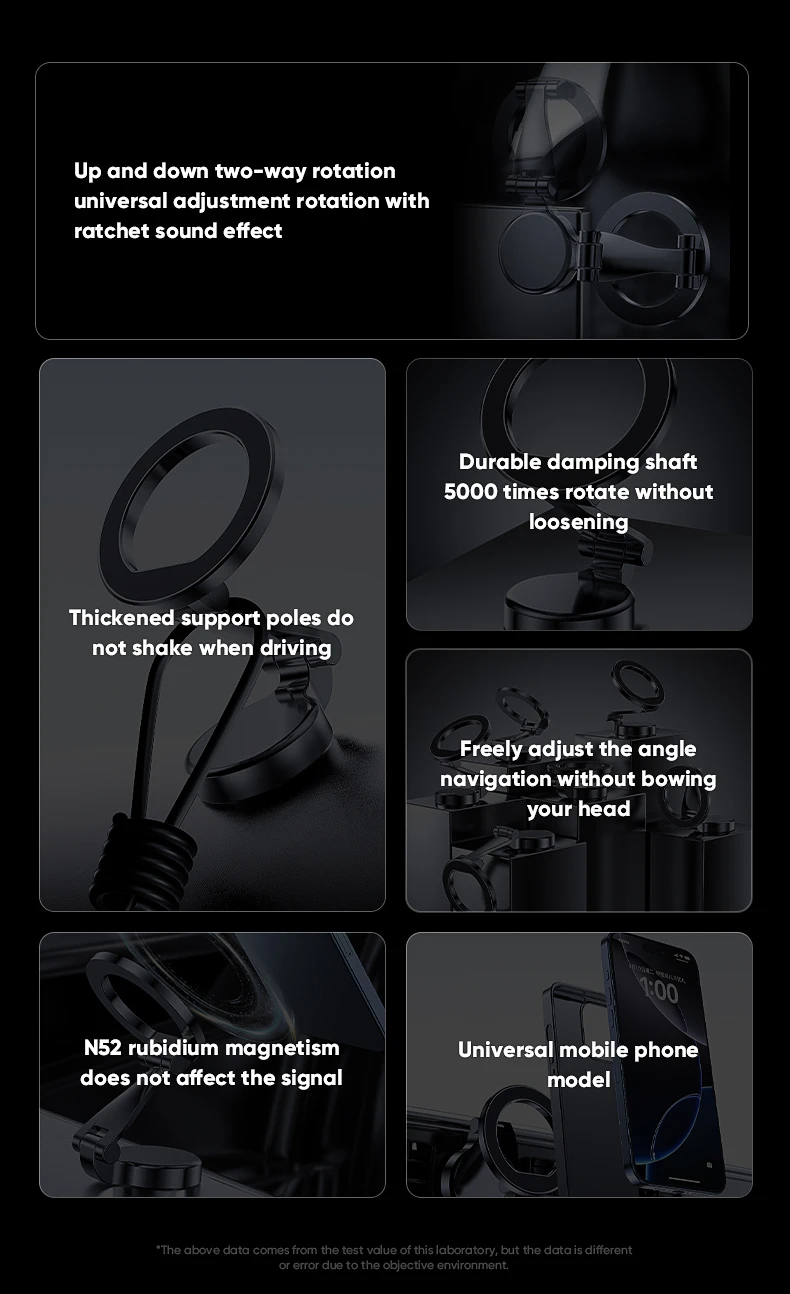1080 Magsafe Car Phone Holder For Vehicles Mobile Support For The Car Cell Phone Holder in Car For iPhone 16 15 Pro Max Plus