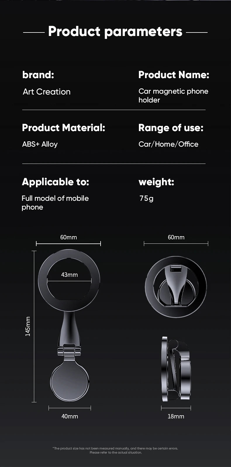 1080 Magsafe Car Phone Holder For Vehicles Mobile Support For The Car Cell Phone Holder in Car For iPhone 16 15 Pro Max Plus