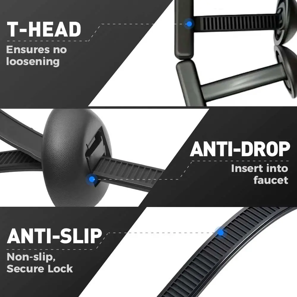 500PCS Nylon Cable Zip Self-Locking Heavy Duty Zip Ties Indoor & Outdoor General Purpose Cable Tie Buckles Releasable UV Resista