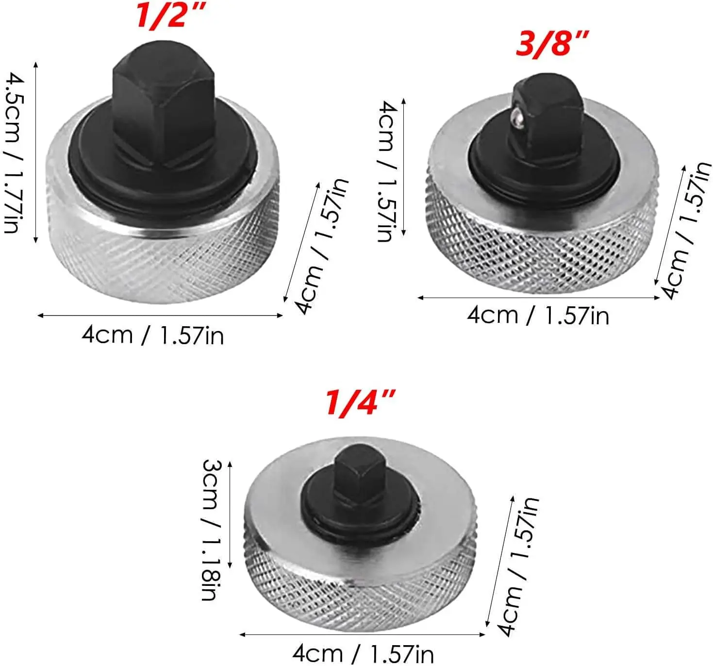 1/4 3/8 1/2 Drive Palm Ratchet Wrench Set Reversible Ratcheting Finger Socket Driver Stubby Thumbwheel Ratchet for Tight Spaces