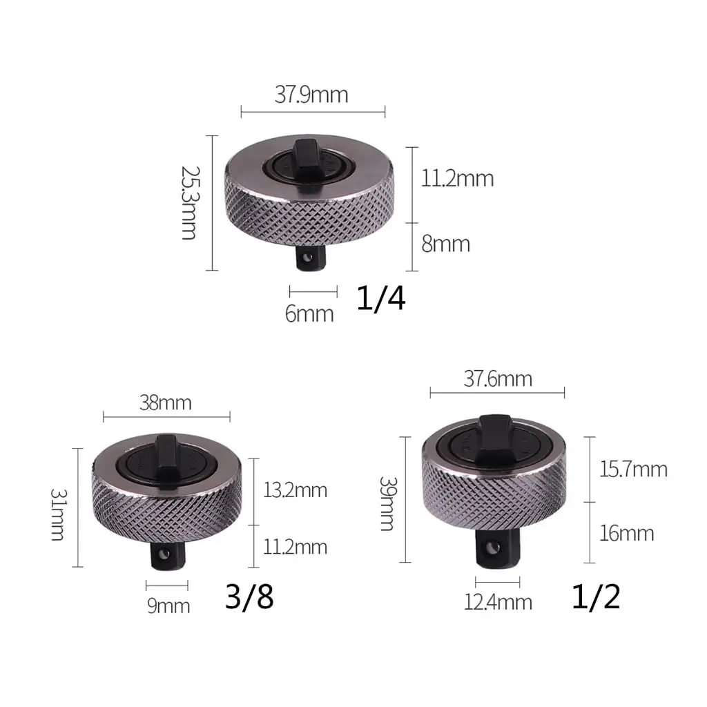 1/4 3/8 1/2 Drive Palm Ratchet Wrench Set Reversible Ratcheting Finger Socket Driver Stubby Thumbwheel Ratchet for Tight Spaces