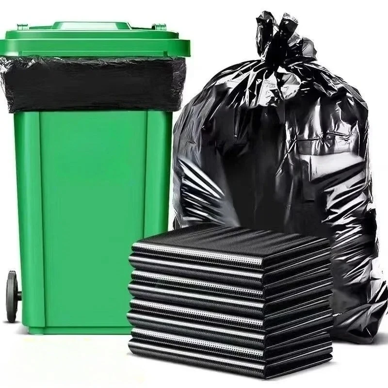 20/50/100PCS Thickened Black Large Capacity Garbage Bags Kitchen Hotel Cleaning Oversized Disposable Trash Bag