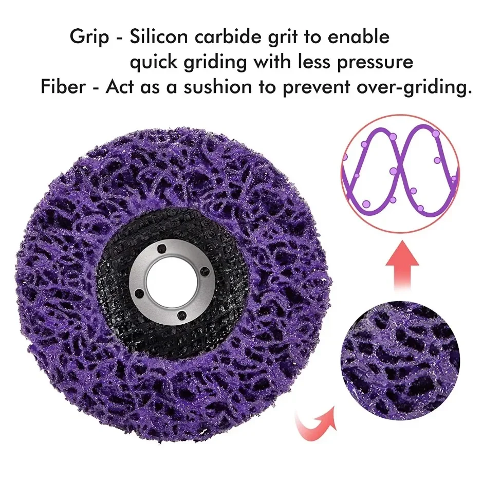 1PCS100/115/125mm Coral Disc Poly Strip Disc Diamond Grinding Wheel Flap Disc for Angle Grinder Paint Rust Removal Clean Abrasiv
