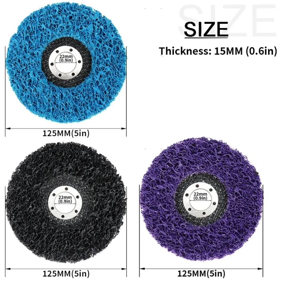 1PCS100/115/125mm Coral Disc Poly Strip Disc Diamond Grinding Wheel Flap Disc for Angle Grinder Paint Rust Removal Clean Abrasiv
