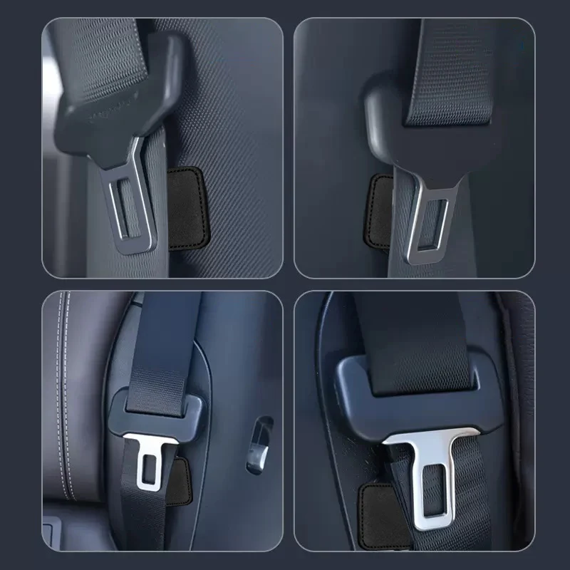 Suede Magnetic Suction Car Seat Belt Fixing Clips Auto Belt Holder Stabilizer Fastener Adjustable Clip Seatbelt Stopper