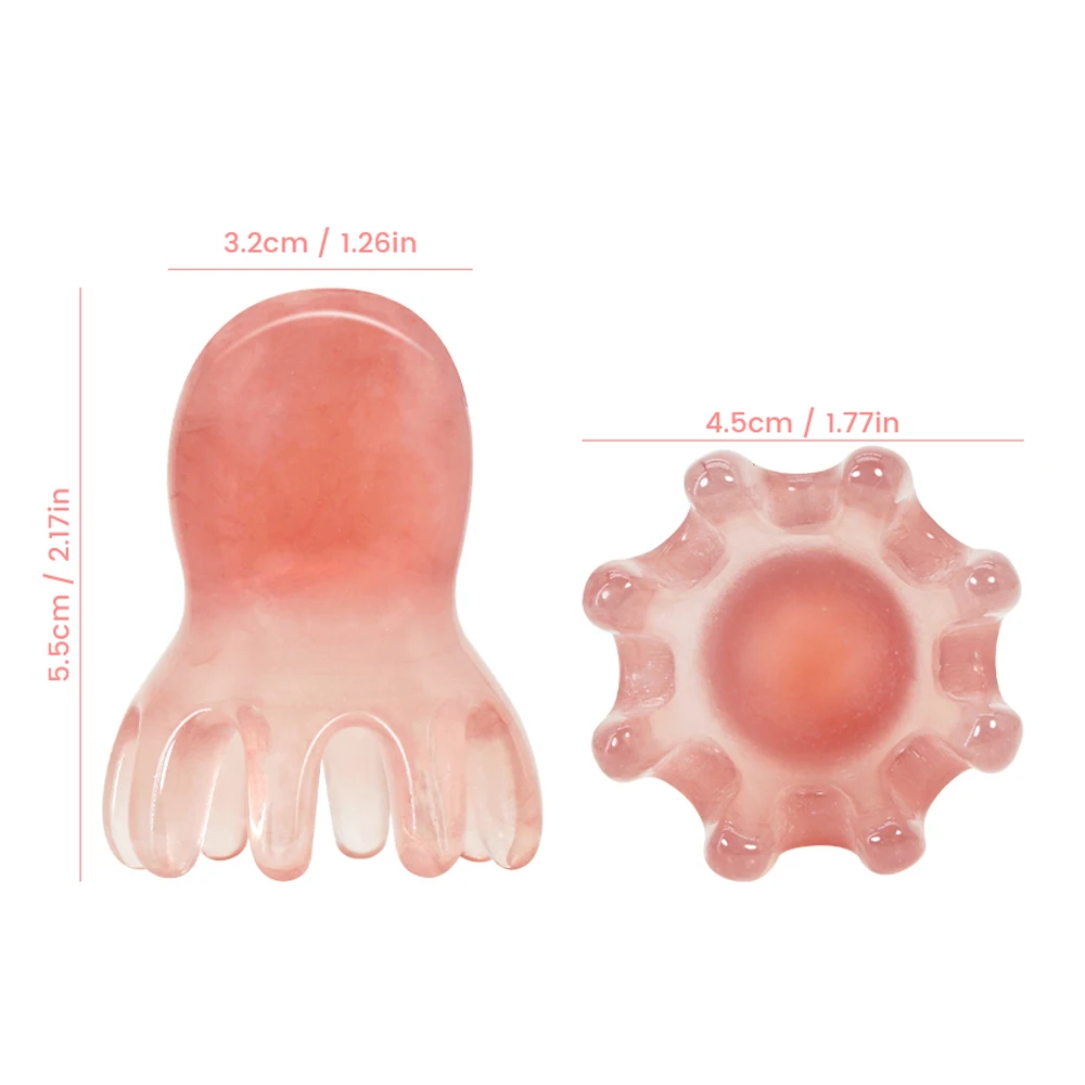 1pc Octopus Shaped Head Meridian Acupoint Massage Comb Wide Tooth Scalp Comb Back Neck and Back Manual Deep Massage Tools