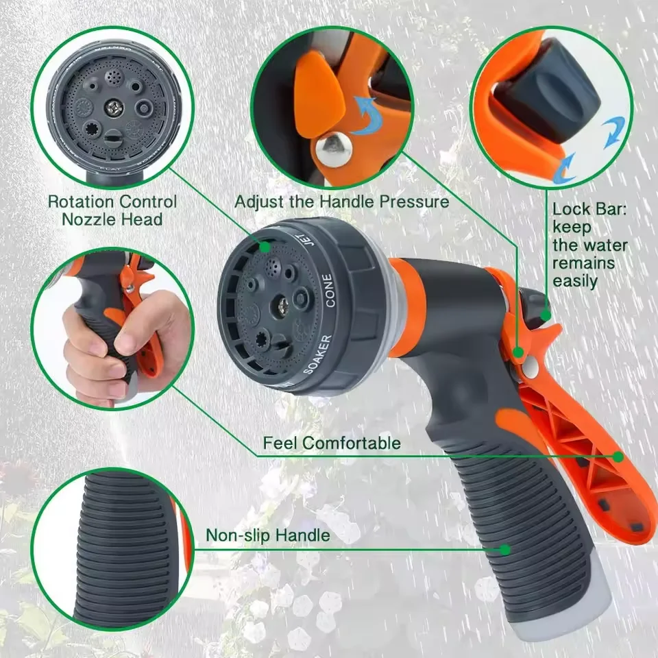 Home Irrigation Spray High-Pressure Garden Spray Gun Set Garden Watering Ground Car Wash Sprinkler