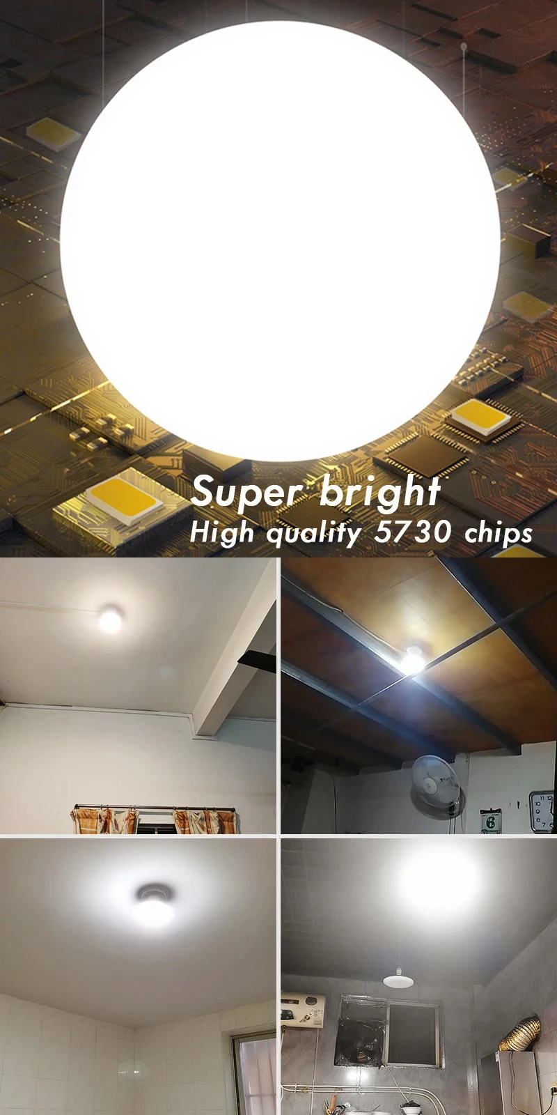 1PC 220V LED Bulb E27 Base Household Energy Saving Lamp 20W 30W 40W 60W 100W Indoor Lighting Flying Saucer Light Ampoule E27