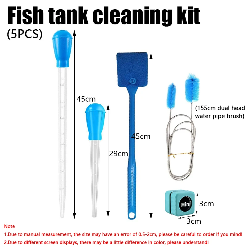 Lengthen Pipettes Cleaner Simple Cleaning Tool for Aquarium Water Changer Aquarium Siphon Fish Tank Vacuum Cleaner 29cm 45cm