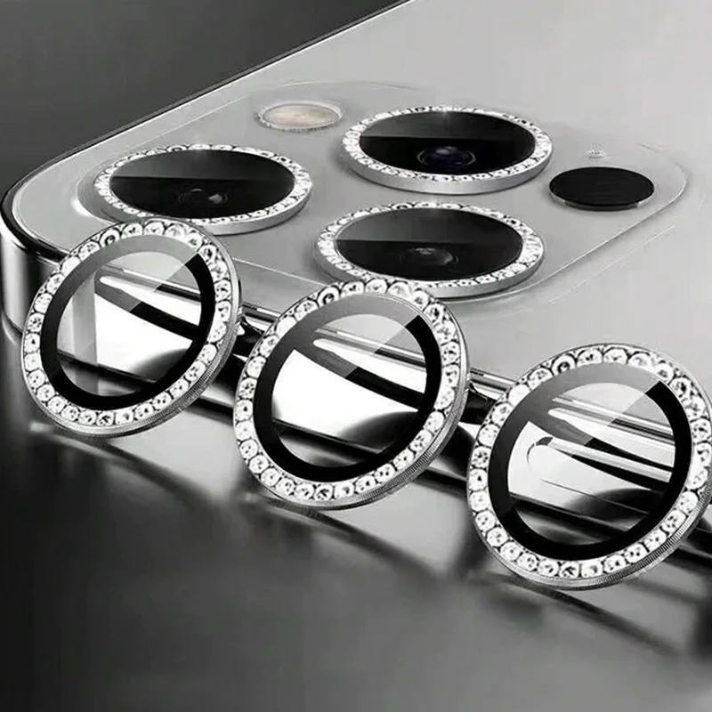 Bling Glitter Diamond Camera Lens Protector Case For iPhone 18 17 16 15 14 13 12 11Pro Max Plus Ultra Fold Sreen Protectors Film
