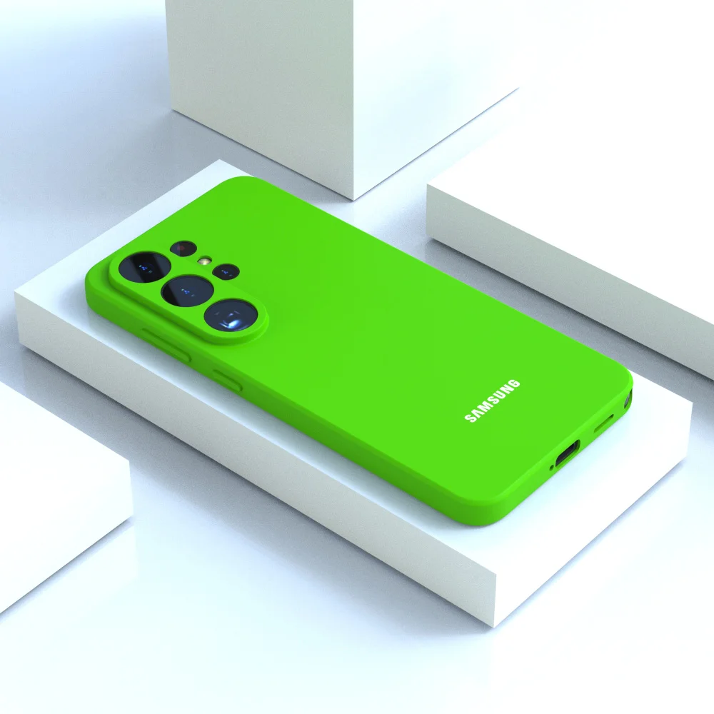 For Samsung Galaxy S26 Ultra S25 FE S24 Plus S23 Ultra Case S26 S25 S24 S23 S22 S21 Liquid Silicone Phone Back Cover