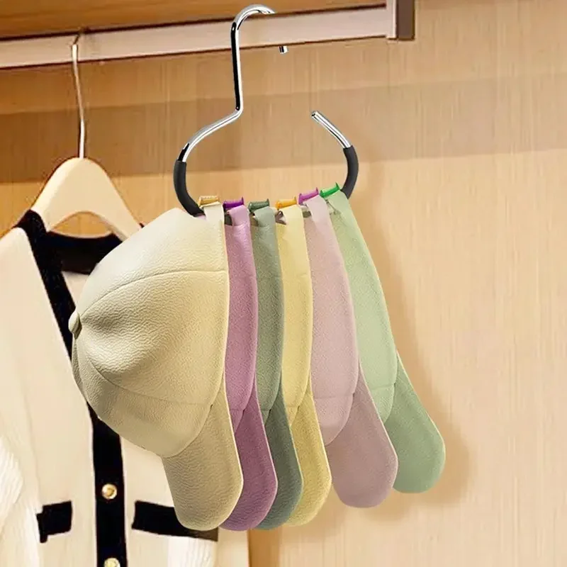 5pcs Baseball Cap Hat Rack Organizer Stainless Steel Hat Hanger Hanging Cap Holder Non-Slip Wall Mount Hook Organizer for Caps