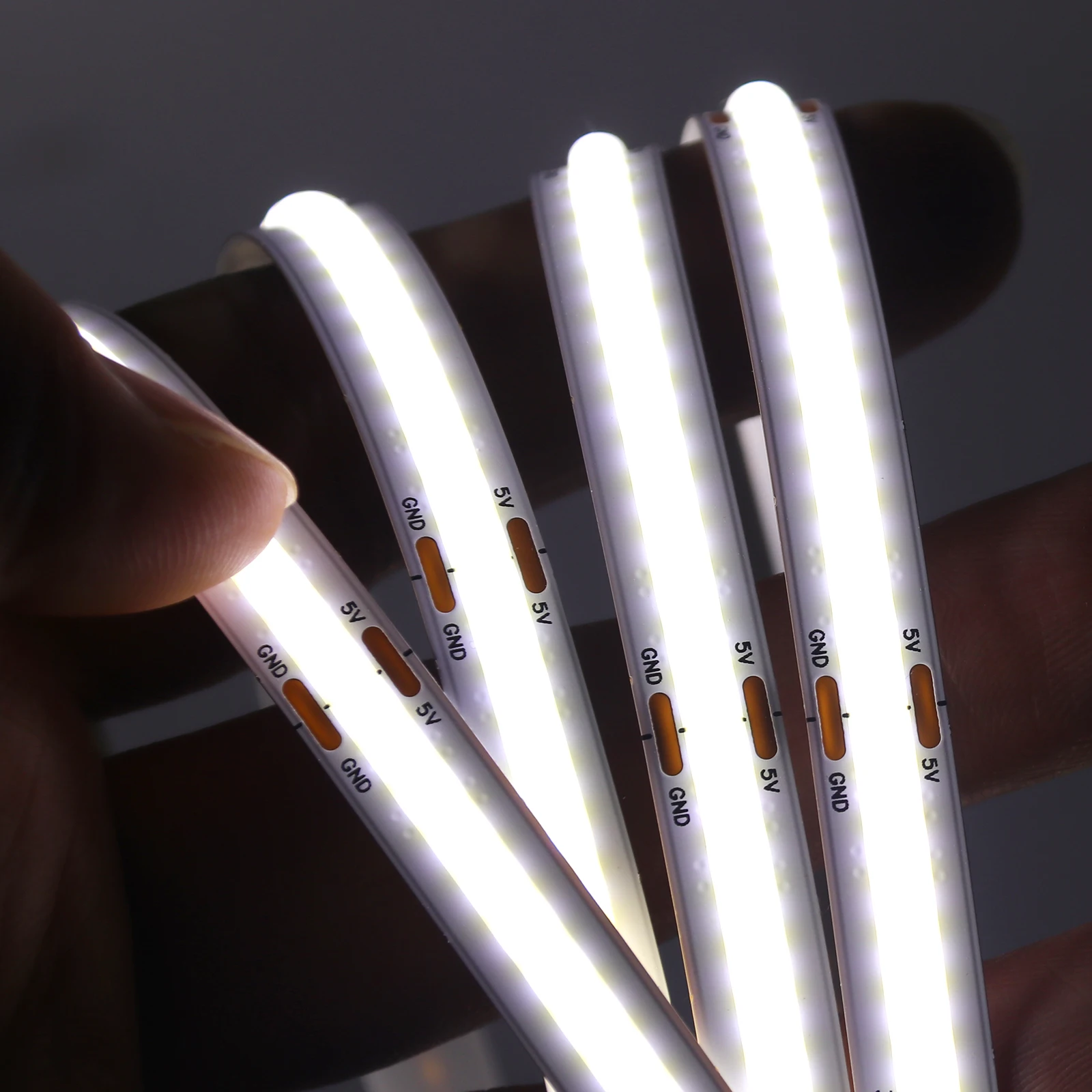 DC 5V USB COB Strip 3MM 5MM 8MM White/Pink/Red/White/Yellow/Ice Blue/Green Flexible Ribbon Rope Home Decor TV Backlight