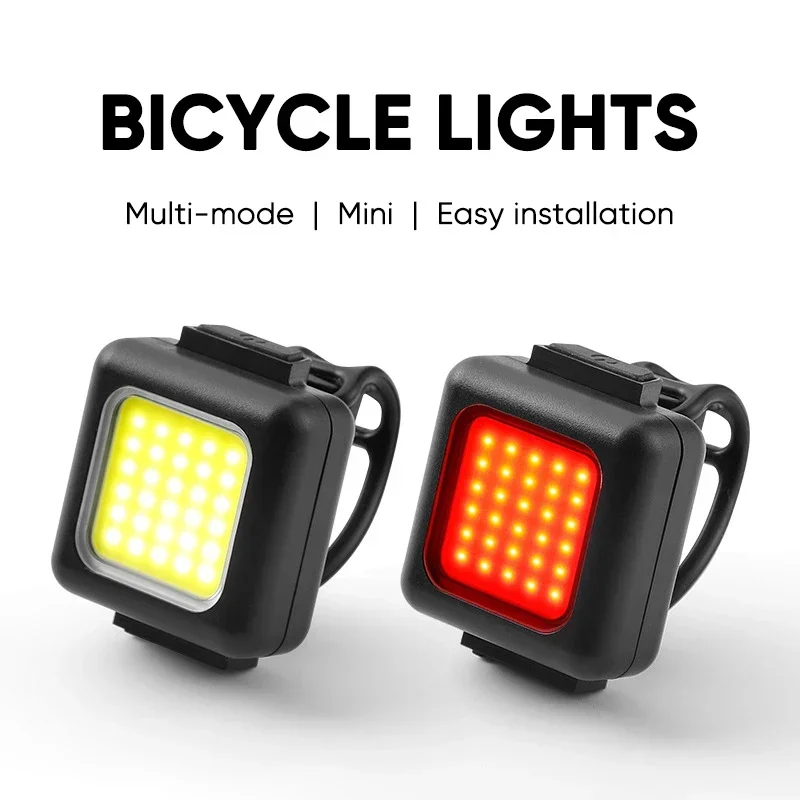 BUCKLOS Bike Light COB Front Rear Bicycle Lights LED Rechargeable Mountain Road Bicycle Lamp MTB Tail Light Cycling Flashlight