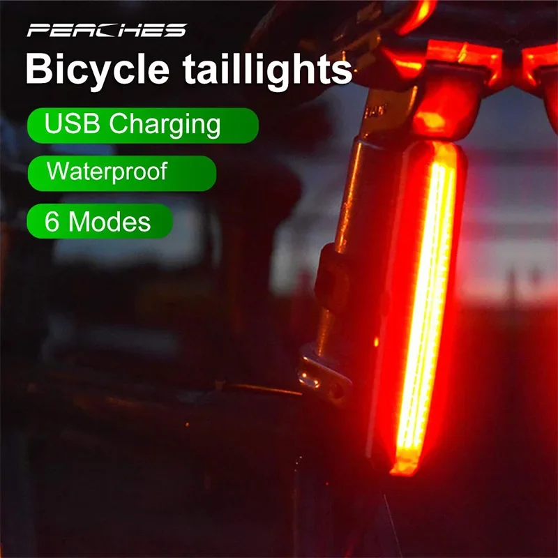 BUCKLOS Bike Light COB Front Rear Bicycle Lights LED Rechargeable Mountain Road Bicycle Lamp MTB Tail Light Cycling Flashlight