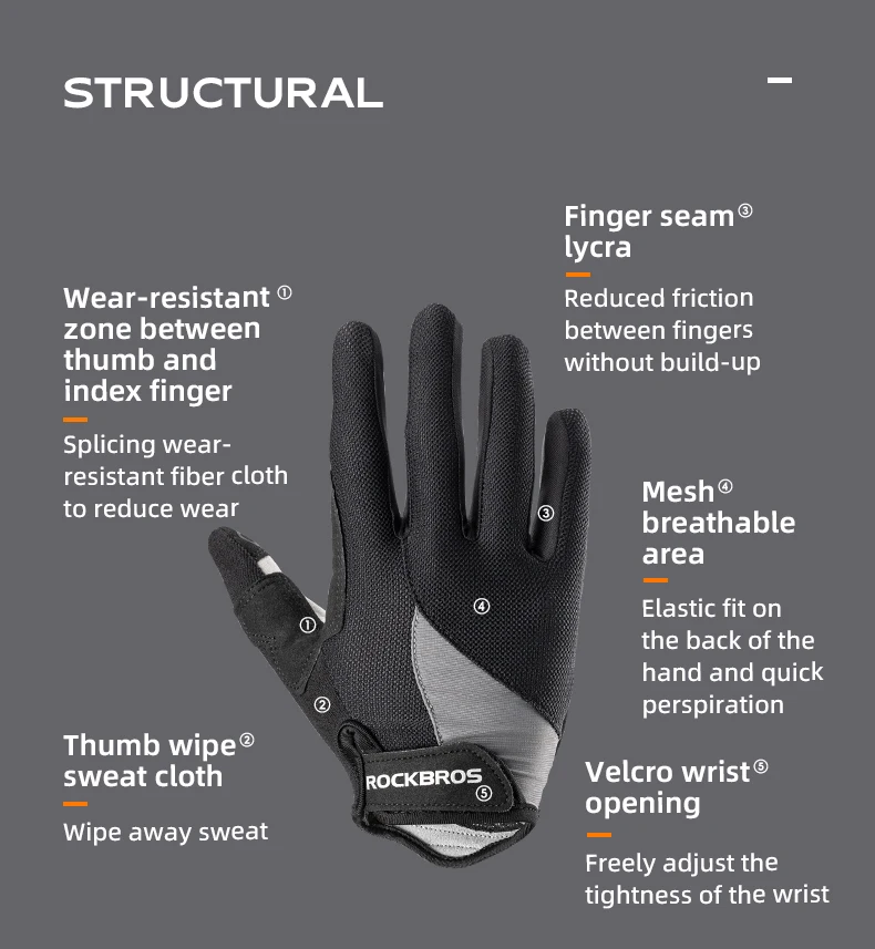 ROCKBROS Half Finger Bike Gloves MTB Road Spring Summer Breathable Shorts Bicycle Gloves Men Women Gel Padded Cycling Gloves
