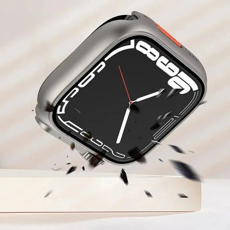 Glass+Case for Apple Watch 46mm 44mm 45mm 41mm 40mm 38mm 42mm Screen Protector Change Ultra Bumper iWatch Series 10 9 8 7 SE 6 5