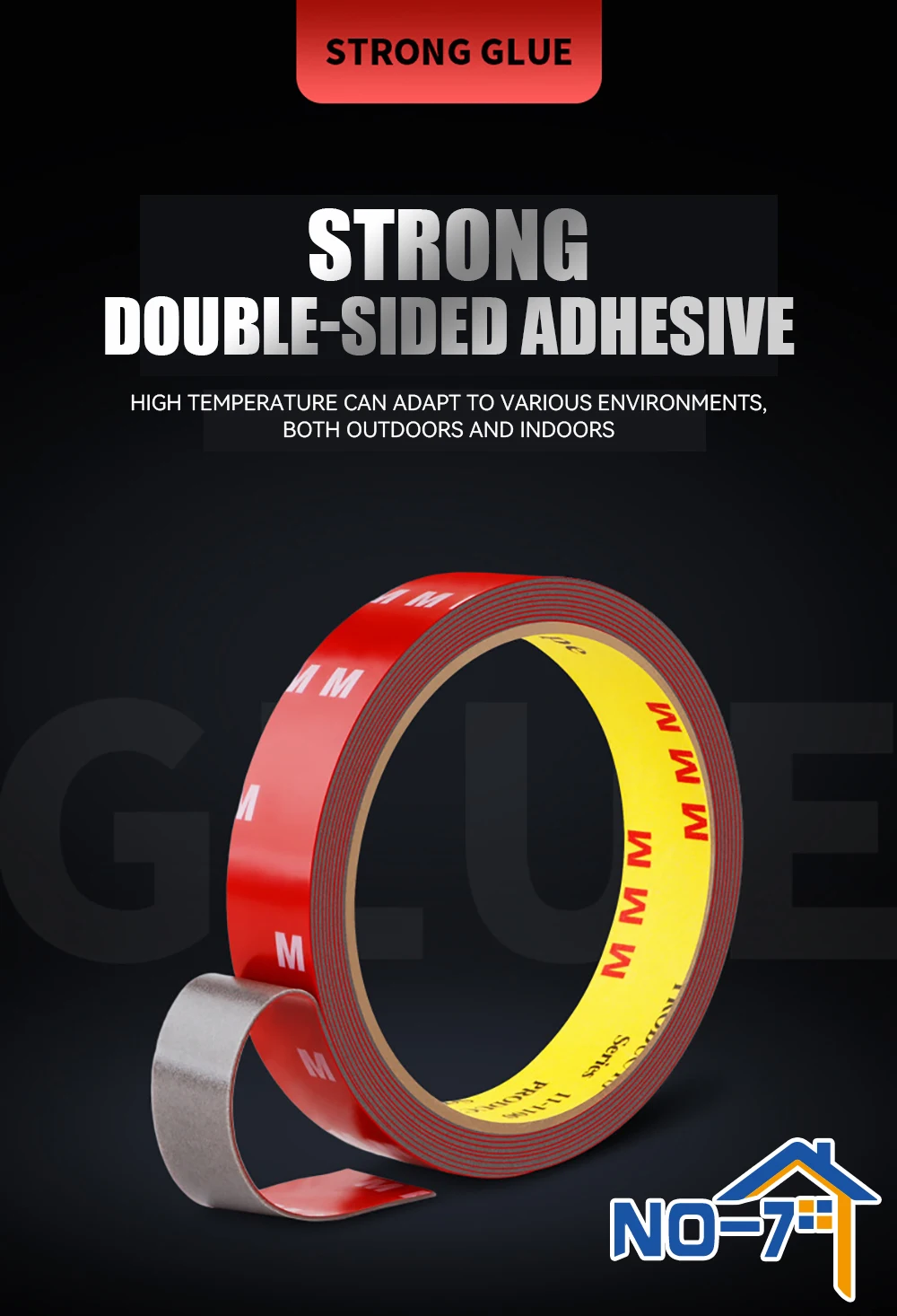 iLMH Extra Strong Double Sided Tape Adhesive Car Special Tear Off Without Leaving Traces High Viscosity Mounting Fixing Sticky