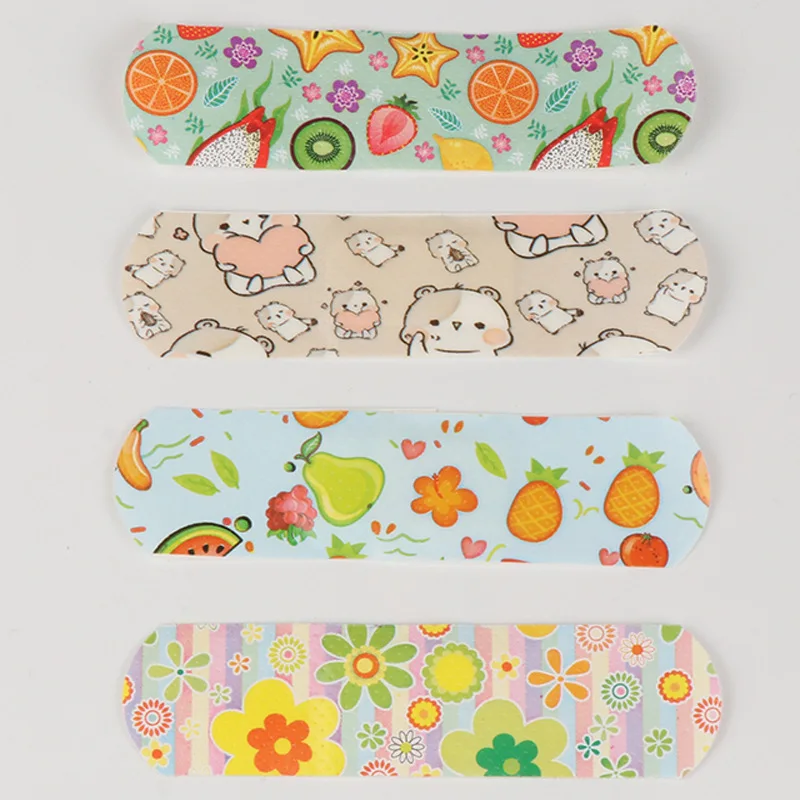100Pcs Cute Cartoon Animal Waterproof Adhesive Bandages for Kids, Flexible Breathable Daily Use Minor Scrapes Cover Strips