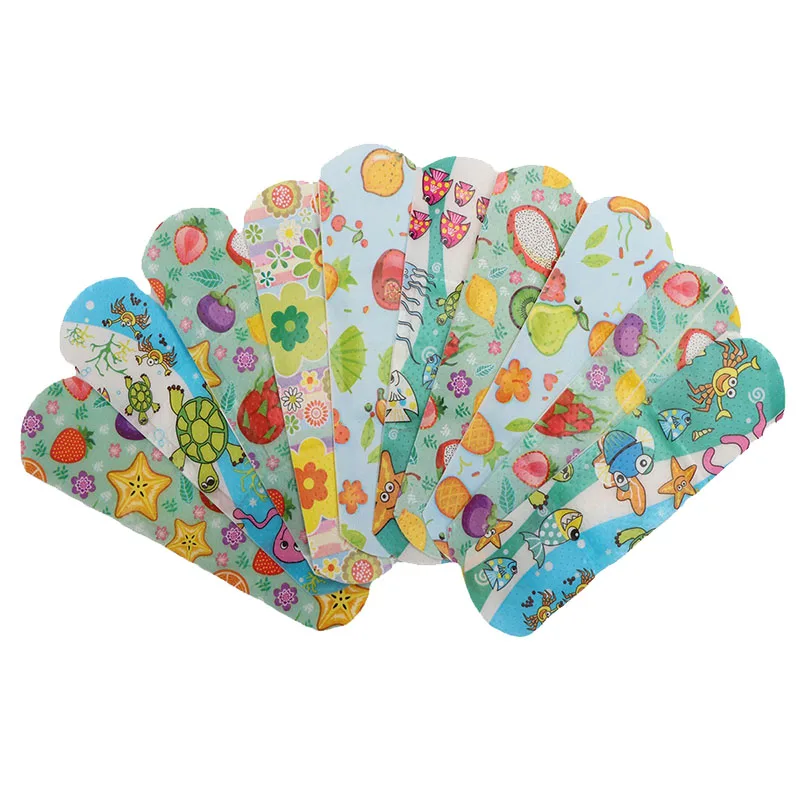 100Pcs Cute Cartoon Animal Waterproof Adhesive Bandages for Kids, Flexible Breathable Daily Use Minor Scrapes Cover Strips