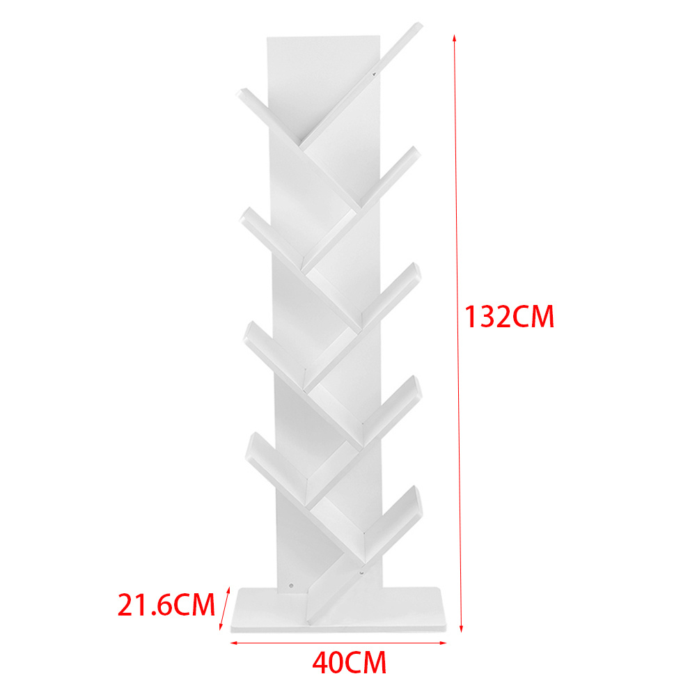 Voltsify Rustic Standing Tree Bookshelf Wood Display Rack Kids Bookshelf Bookshelves for Home