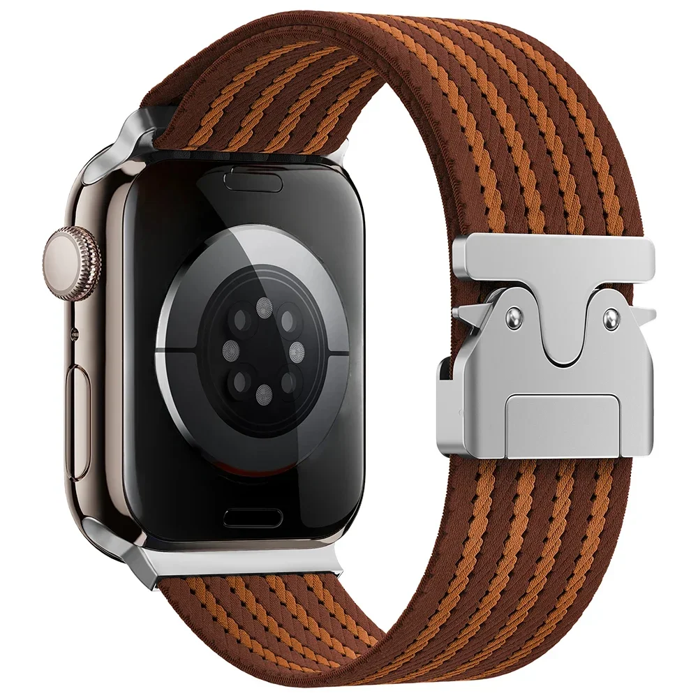 Braided Nylon Bracelet for Apple Watch Series 10 46mm Ultra 2/1 49mm Soft Elastic Strap for iWatch 9 8 7 45mm 6 5 4 SE 44mm Band