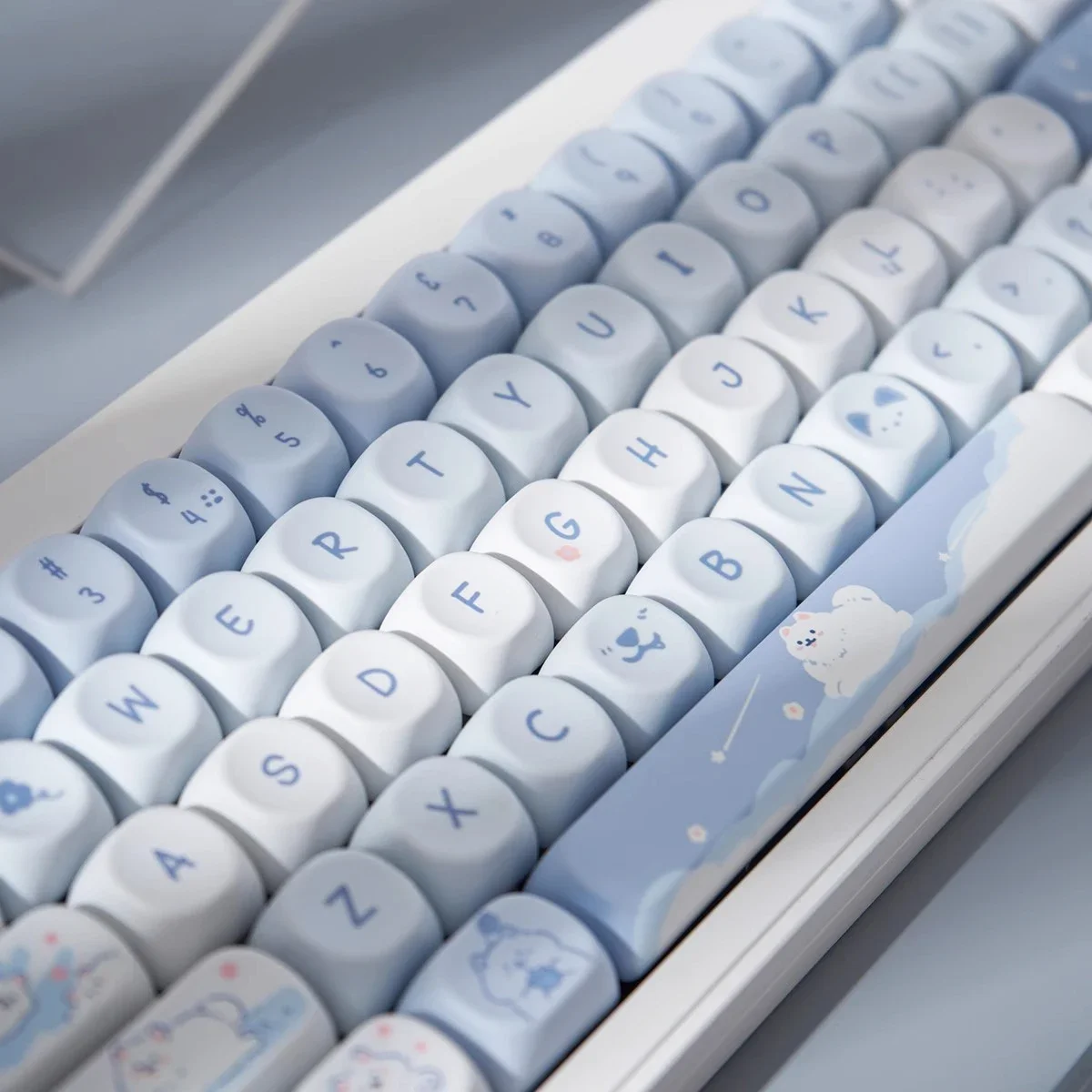 95 Keys Artoon Cute Puppy Cat Kitty Keycaps GMK PBT Keycap MOA Profile Dye Sublimation For DIY Mechanical Keyboard Girls Gift