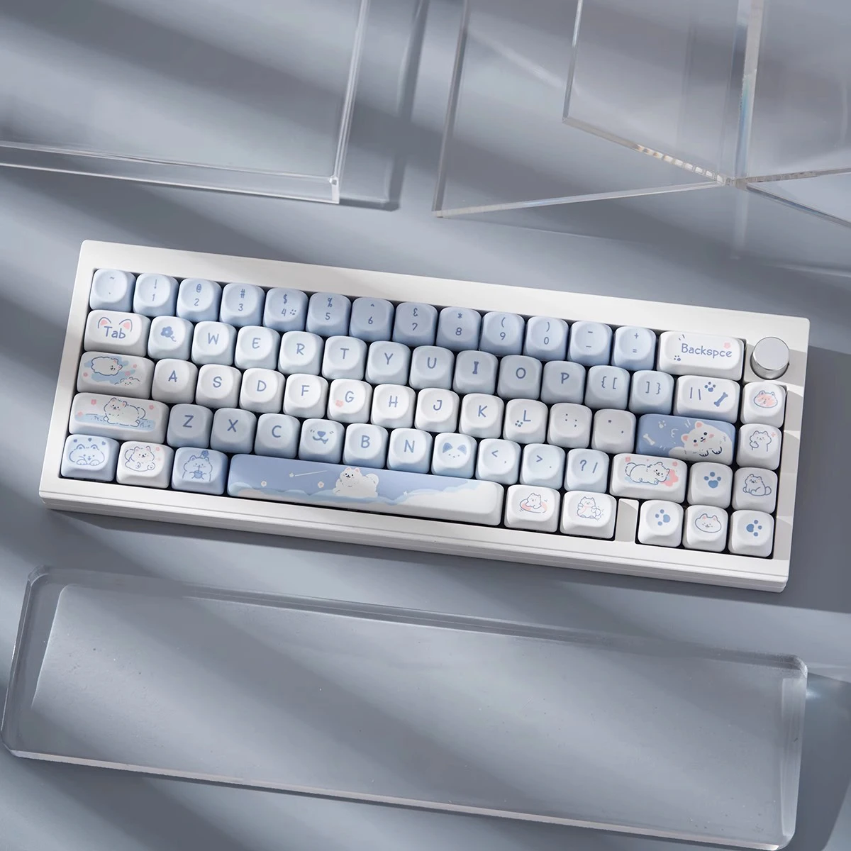 95 Keys Artoon Cute Puppy Cat Kitty Keycaps GMK PBT Keycap MOA Profile Dye Sublimation For DIY Mechanical Keyboard Girls Gift