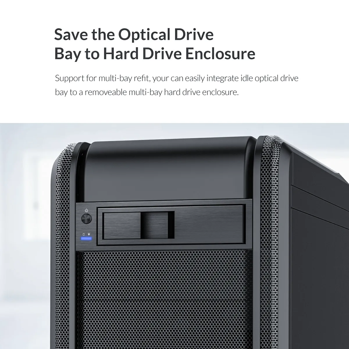 ORICO 2.5 SATA MSATA NGFF Hard Drive Caddy Standard 2.5 to 3.5'' Hard Drive Caddy SATA 3.0 Adapter Internal Drive Bay Tool Free
