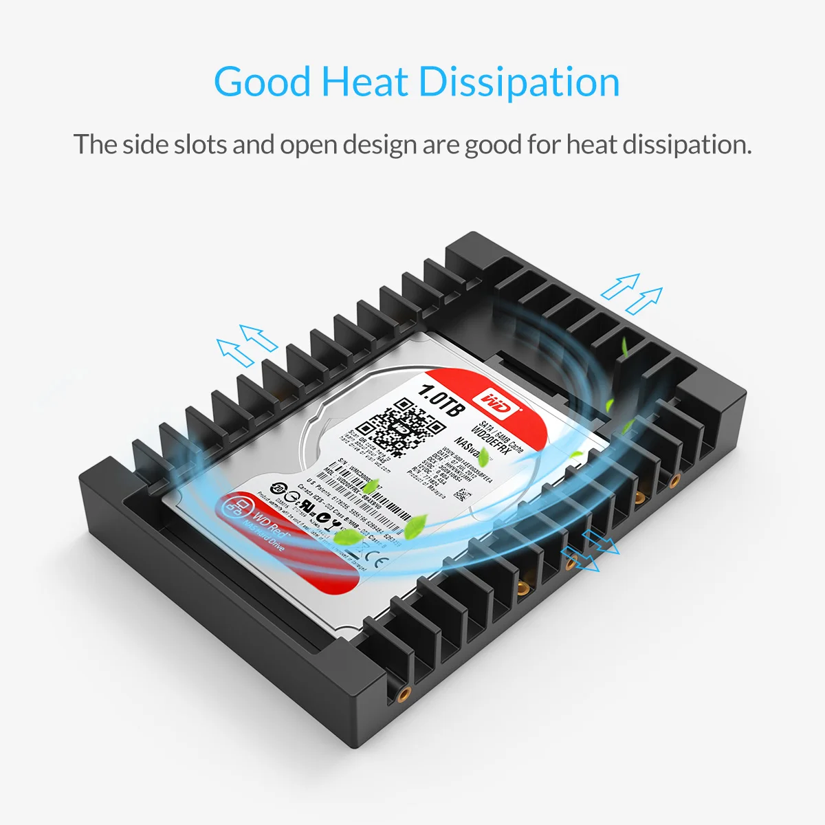 ORICO 2.5 SATA MSATA NGFF Hard Drive Caddy Standard 2.5 to 3.5'' Hard Drive Caddy SATA 3.0 Adapter Internal Drive Bay Tool Free
