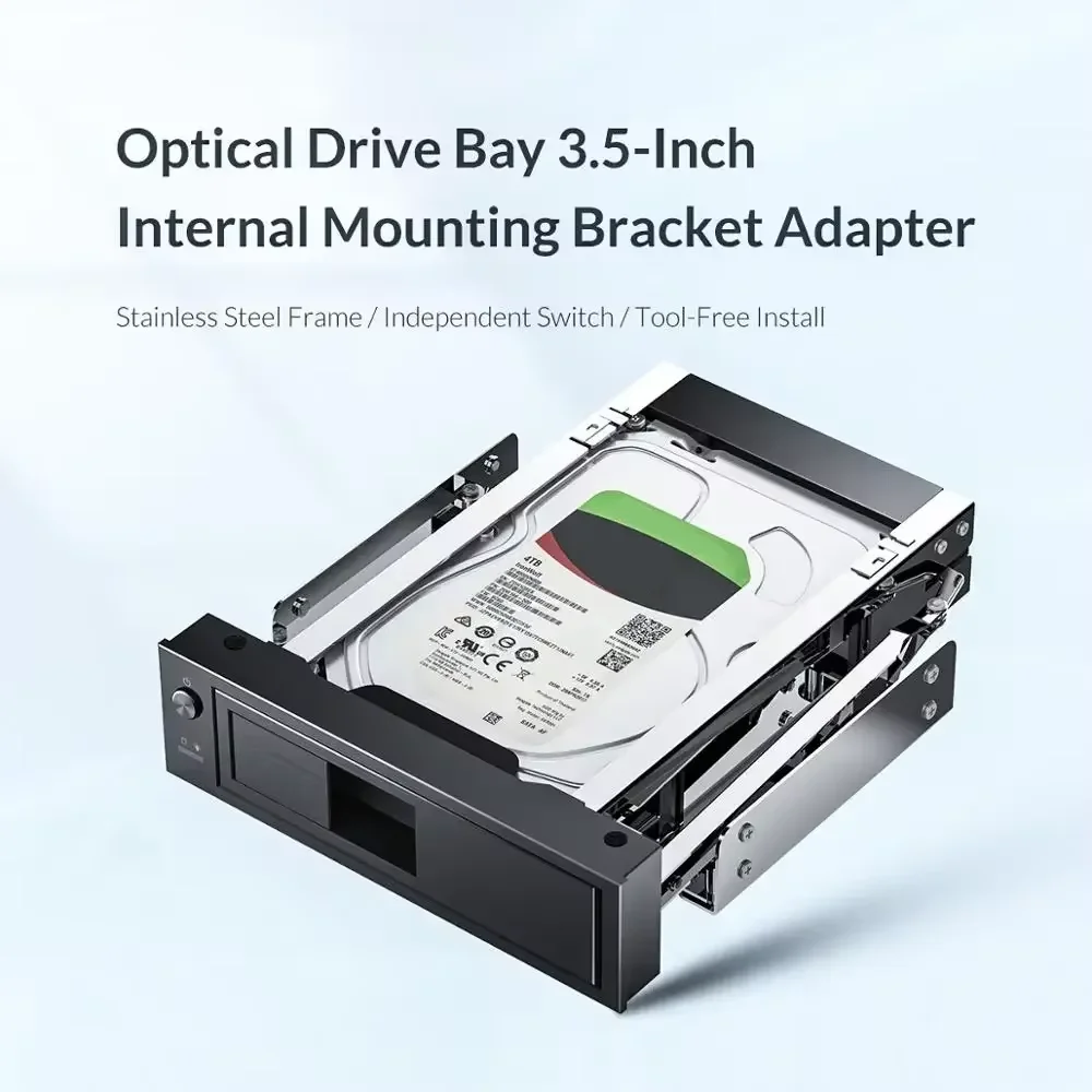 ORICO 2.5 SATA MSATA NGFF Hard Drive Caddy Standard 2.5 to 3.5'' Hard Drive Caddy SATA 3.0 Adapter Internal Drive Bay Tool Free