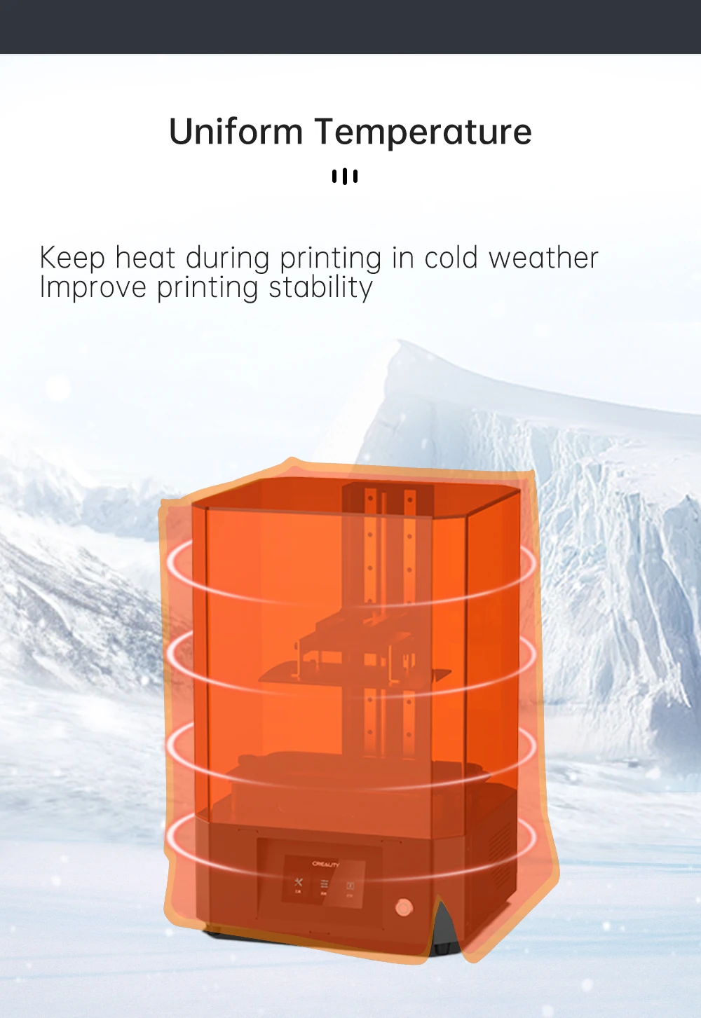 DLP LCD Photocuring 3D Printer Fire Dust Light and Heat Insulation Protective Cover For Elegoo Anycubic Phrozen CREALITY 3D