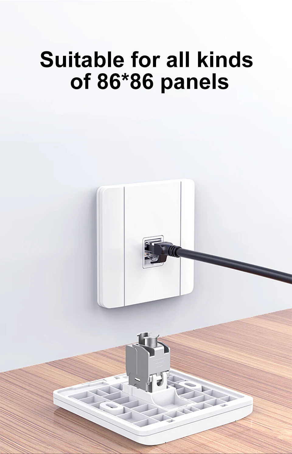 RJ45 Keystone Jack Module CAT8 Cat7 CAT6A Tool-Less STP Shielded Self-Locking CAT6 CAT5E Zinc Alloy Network Coupler Adapter