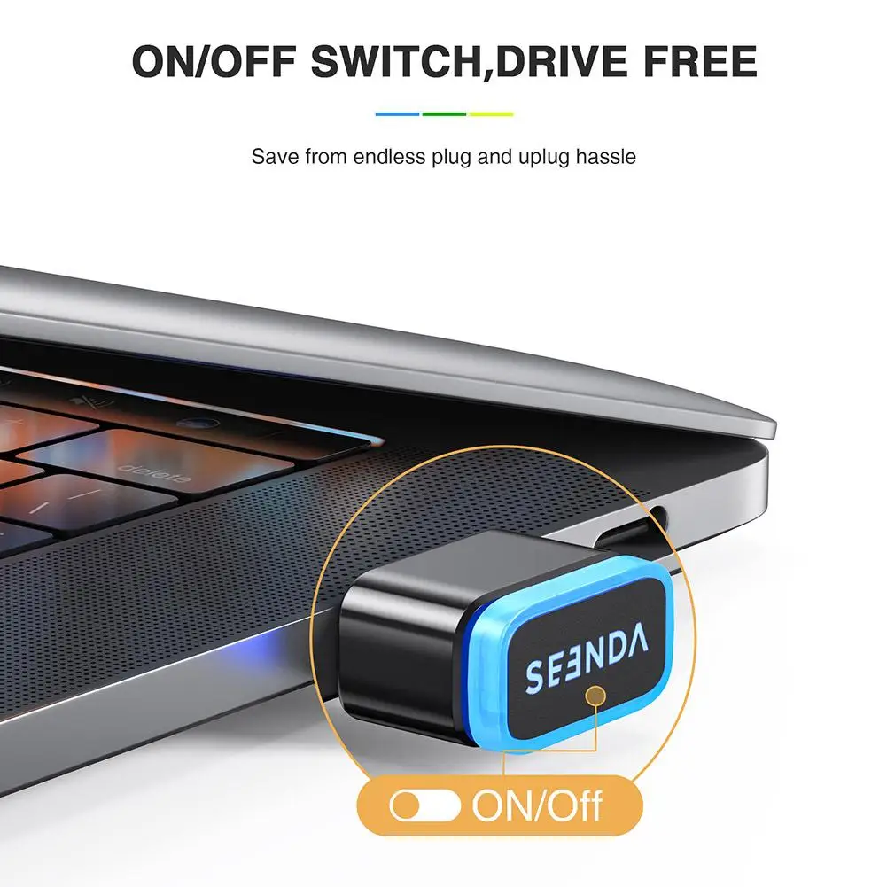 Seenda Mouse Jiggler USB Driver-Free Shaker Mechanical Undetectable Mouse Mover Simulator Smart Keeps Computer/PC/Laptop Awake