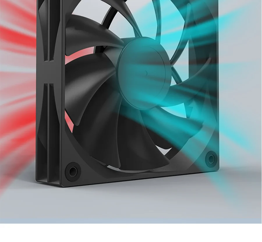 JUMPEAK JP120 120mm Fan 2000RPM High Speed 4PIN PWM Silent Hydraulic Bearing 12cm Cooling Fans for Gaming PC Case Liquid Cooler