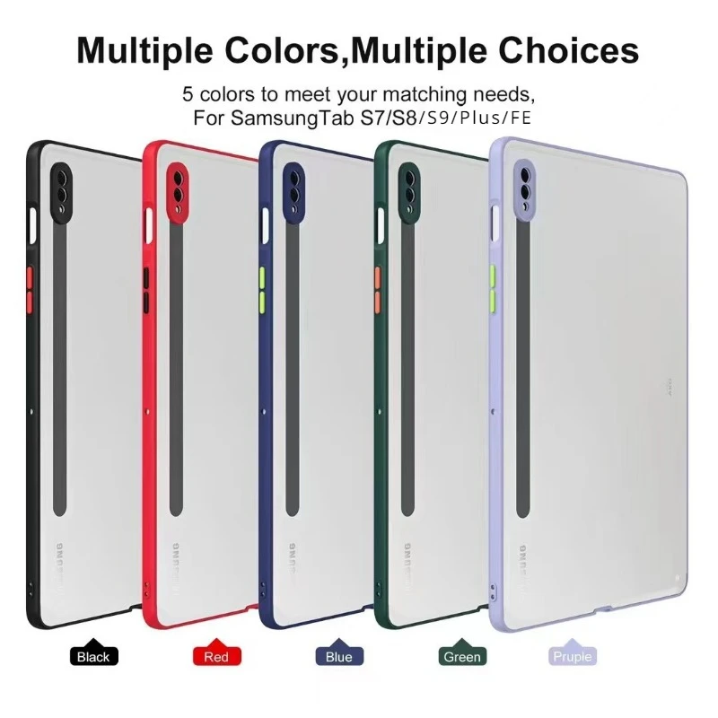 Matte Case For Samsung Galaxy Tab A9+plus 11 A8 10.5 A7 Lite 8.7 Tablet Cover Tab S9+FE 12.4 S8 S7 S6 Lite 10.4 Hard Back Shell
