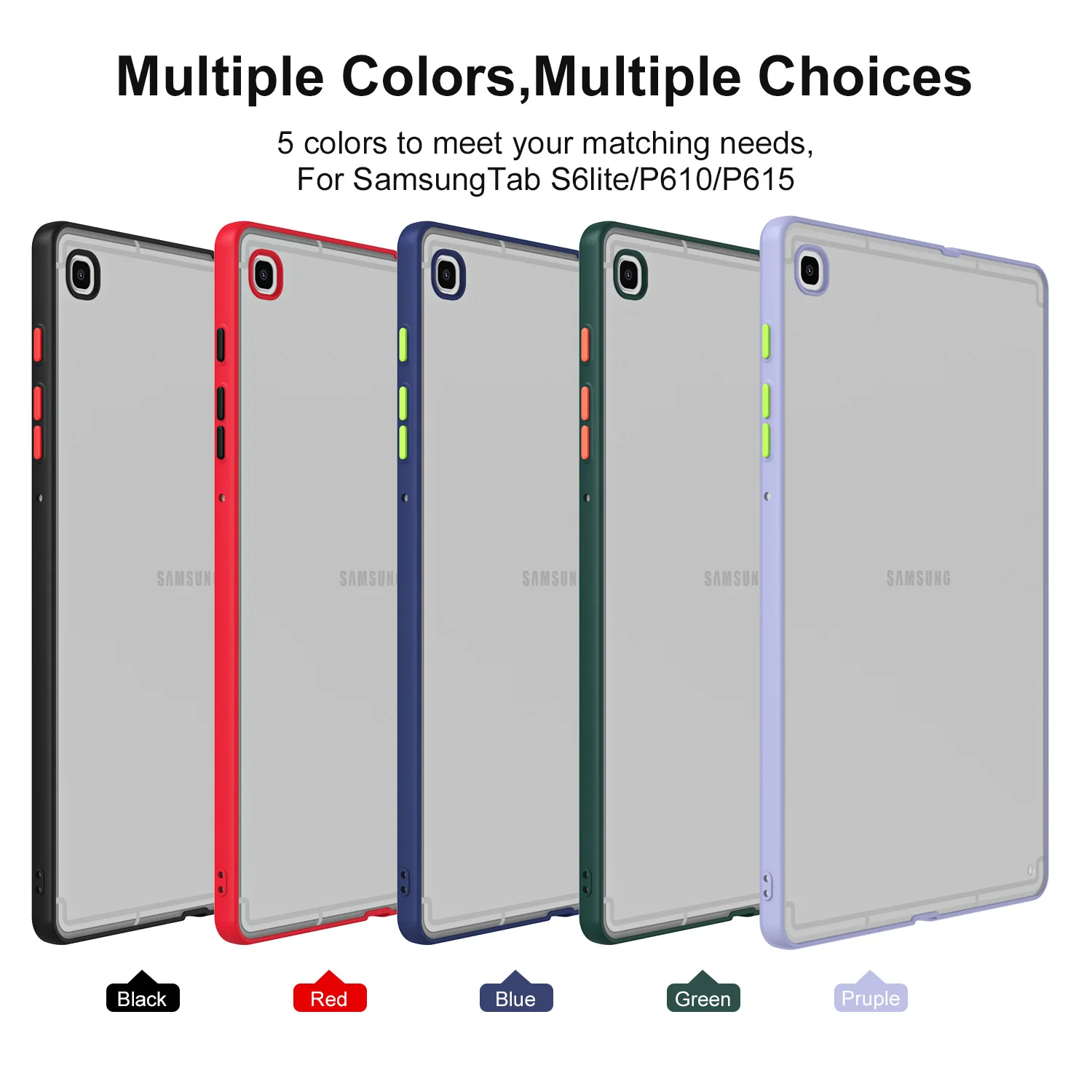 Matte Case For Samsung Galaxy Tab A9+plus 11 A8 10.5 A7 Lite 8.7 Tablet Cover Tab S9+FE 12.4 S8 S7 S6 Lite 10.4 Hard Back Shell