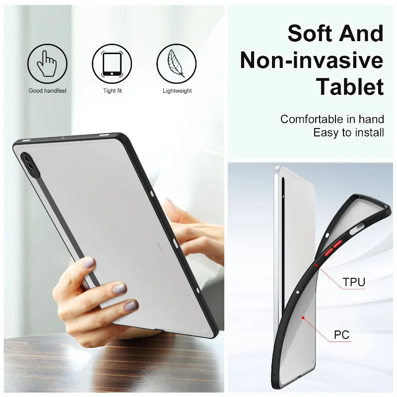 Matte Case For Samsung Galaxy Tab A9+plus 11 A8 10.5 A7 Lite 8.7 Tablet Cover Tab S9+FE 12.4 S8 S7 S6 Lite 10.4 Hard Back Shell