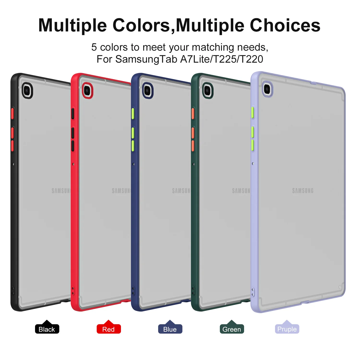 Matte Case For Samsung Galaxy Tab A9+plus 11 A8 10.5 A7 Lite 8.7 Tablet Cover Tab S9+FE 12.4 S8 S7 S6 Lite 10.4 Hard Back Shell