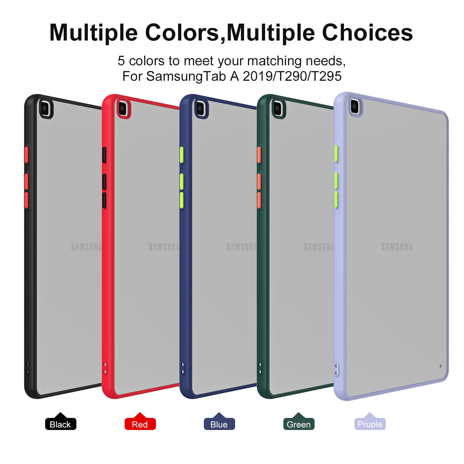 Matte Case For Samsung Galaxy Tab A9+plus 11 A8 10.5 A7 Lite 8.7 Tablet Cover Tab S9+FE 12.4 S8 S7 S6 Lite 10.4 Hard Back Shell