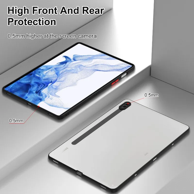 Matte Case For Samsung Galaxy Tab A9+plus 11 A8 10.5 A7 Lite 8.7 Tablet Cover Tab S9+FE 12.4 S8 S7 S6 Lite 10.4 Hard Back Shell