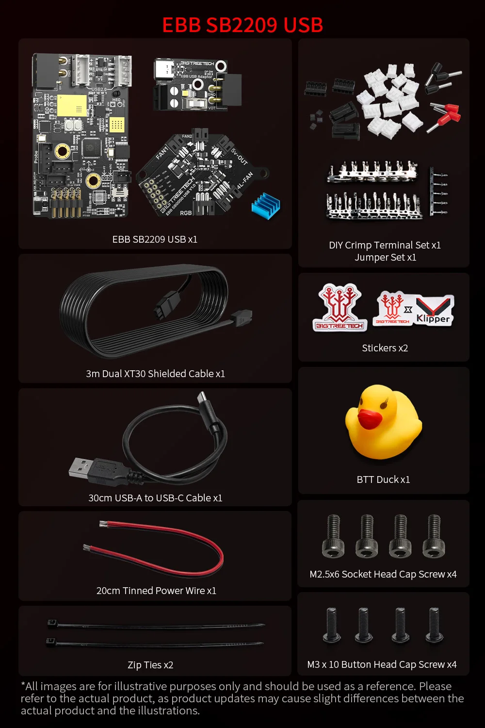 BIGTREETECH EBB SB2209 SB2240 CAN V1.0 CanBus HeadTool USB PT1000 for Klipper Voron StealthBurner VS Fly-SB2040 3D Printer Board