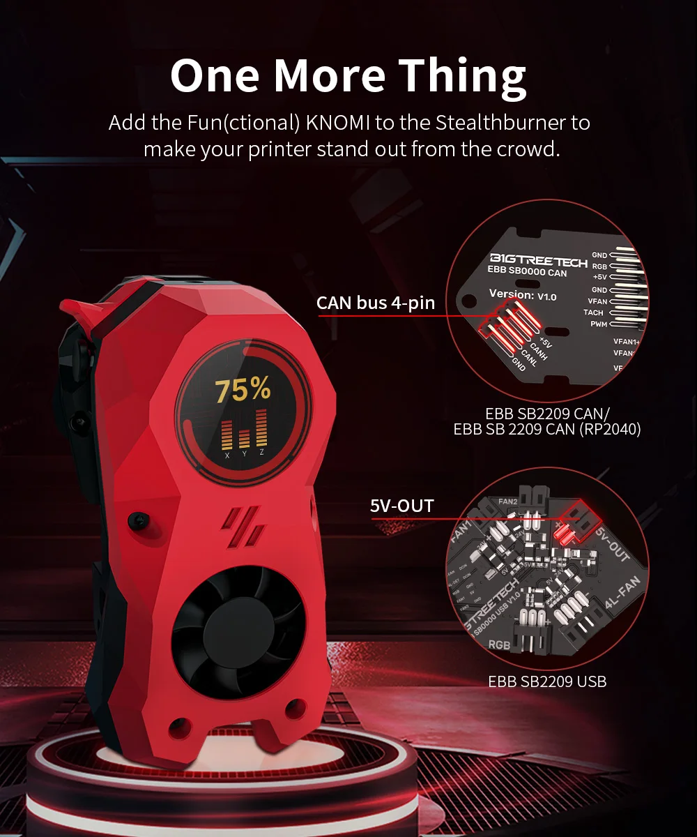 BIGTREETECH EBB SB2209 SB2240 CAN V1.0 CanBus HeadTool USB PT1000 for Klipper Voron StealthBurner VS Fly-SB2040 3D Printer Board